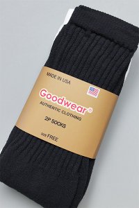 Goodwear 2P SOCKS【WHT/BLK】