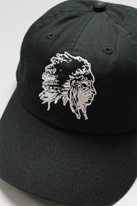 WOODBLOCK CHIEF HEAD CAP【BLK】