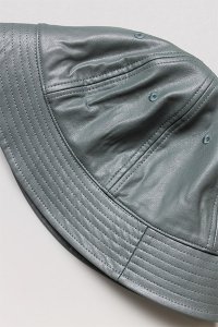 re:new PU LEATHER CREW HAT【BLUE GREEN】