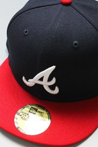 NEWERA 59fifty BRAVES AUTHENTIC COLOR【NVY/RED】