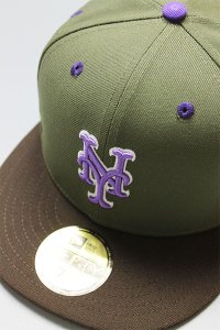 NEWERA 59fifty METS SHEA STADIUM PATCH【OLV/BRN/PUR】