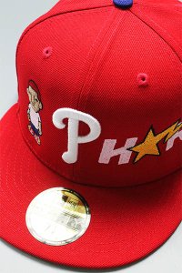 Remade ReUps FITTED CAP PHARRELL PHILLIES【RED】