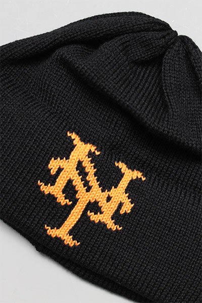SELECTS NYC NY WOOL KNIT BEANIE【BLK/ORG】 - YSM23