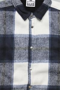 PROCLUB WORK SHIRTS JACKET WHT/NVY