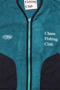 Chaos Fishing Club FISH HUNTING FLEECE JACKET【E.GRN/NVY】