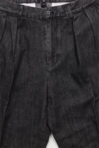 WOODBLOCK 2TUCK DENIM TROUSERBLK