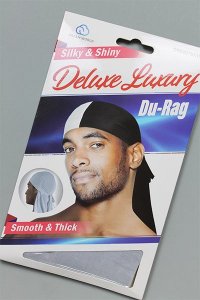 SILKY DU-RAG 2TONEWHITE/BLACK