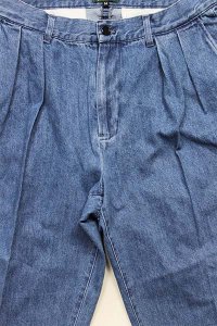 WOODBLOCK 2TUCK DENIM TROUSERMID