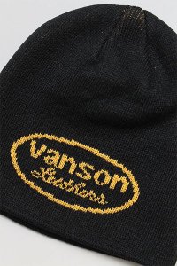 VANSON LOGO BEANIEBLK/YEL