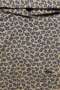 WOODBLOCK LEOPARD SWEAT HOODIEBEIGE