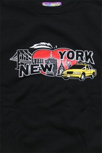 RE-FRESH NEWYORK SOUVENIR CREW SWEATBLK