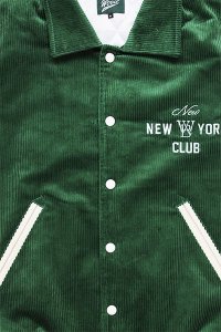 WOODBLOCKNEW NEW YORK CLUB CORDUROY AWARD JACKETGRN