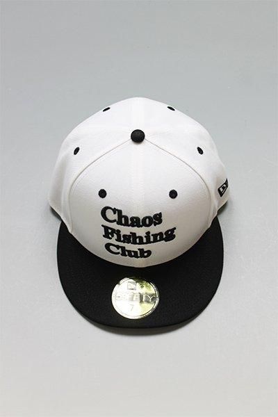 帽子 chaos fishing club NEWERA 59Fifty White8 Chaos Fishing Club×NEWERA 59fifty LOGO CAP【WHT/BLK】 - YSM23