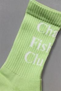 Chaos Fishing Club 1PAC LOGO SOCKSLIME/WHT