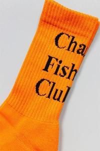 Chaos Fishing Club 1PAC LOGO SOCKSORG/BLK