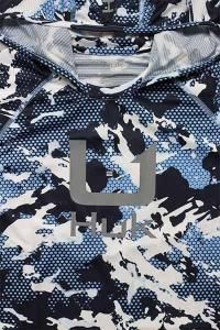 HUK KC PRINT PERFORMANCE DRY TEEBLU/NVY