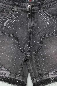 CONCEPT LA STONE DOUBLE KNEE DENIM SHORTSBROWN