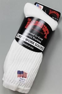 RAILROAD MADE IN USA CREW 3P SOCKSWHT