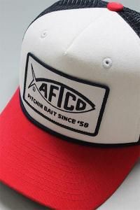 AFTCO 00's PATCH MESH CAPWHT/NVY/RED