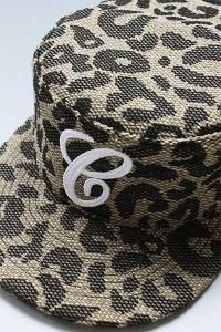 6CRAYON WEAVE LEOPARD PRINT BRIMMED BASEBALL CAPLEO