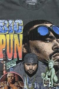TAPPEDIN VINTAGE STYLE TEE BIGPUN Capital PunishmentPIGMENT BLK
