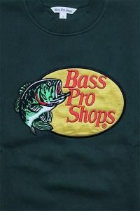BassProShops BIG LOGO EMBROIDERY CREW SWEATD.GRN