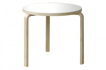 【送料無料】【国内在庫仕様】Artek アルテック ダイニングテーブル 90B（直径75cm）ホワイトラミネート天板 Alvar Alatoデザイン  - ー北欧家具・北欧照明・家具修理修復 ー コンフォートマート