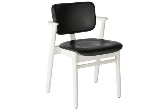【送料無料】【完成品お届け】Artek アルテック イルマリ・タピオヴァーラデザイン ドムスチェア バーチ材 ホワイトラッカー 背座 : 張り込み仕様 (フルパディング)