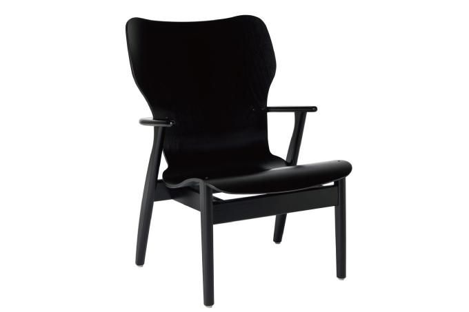 【送料無料】【完成品お届け】Artek アルテック イルマリ・タピオヴァーラデザイン ドムスラウンジチェア バーチ材 ブラック ラッカー