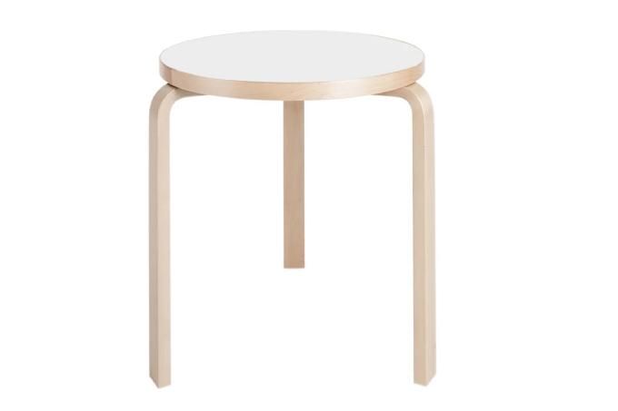 【別注品】【限定数量】【送料無料】Artek アルテック ダイニングテーブル 90C(直径60cm)ホワイトラミネート天板 Alvar Alatoデザイン