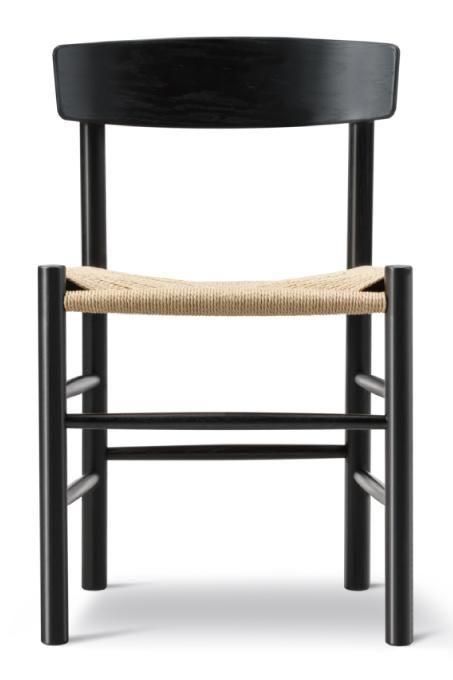 【国内在庫仕様】【座高46cm】【送料無料】フレデリシア正規品 J39 ビーチ材 ブラック塗装 座高46cm仕様 ボーエモーエンセン デザイン