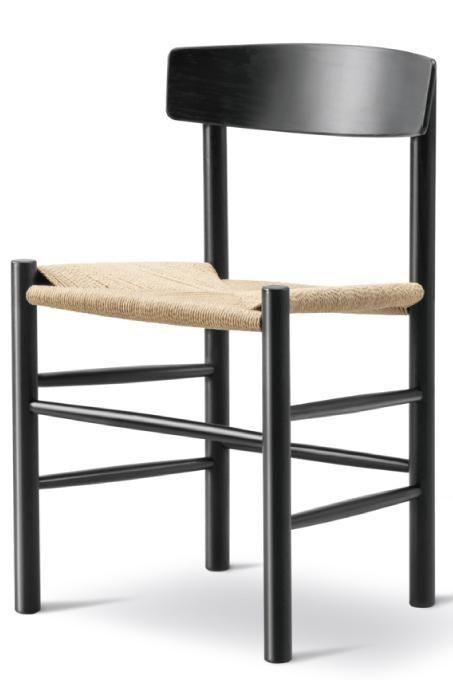 【国内在庫仕様】【座高46cm】【送料無料】フレデリシア正規品 J39 ビーチ材 ブラック塗装 座高46cm仕様 ボーエモーエンセン デザイン