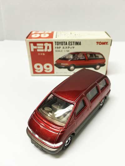 トミカ NO.99 トヨタ エスティマ 赤箱（日本製） - ガシャポン