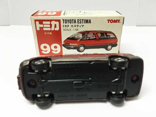 トミカ NO.99 トヨタ エスティマ 赤箱（日本製） - ガシャポン