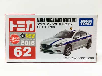 トミカ 62 マツダ アテンザ 個人タクシー（新車シール付）