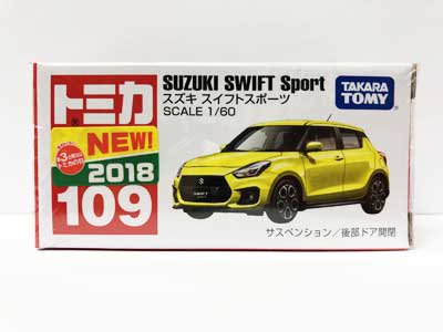 トミカ　No.109　スズキ スイフトスポーツ（新車シール付）