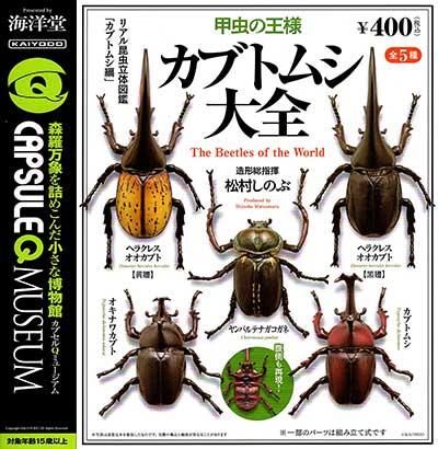 海洋堂 カプセルQミュージアム カブトムシ大全 全５種フルセット 