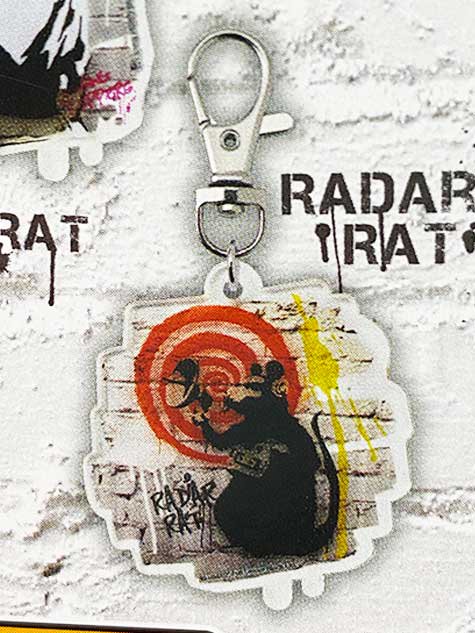 タカラトミーアーツ　BANKSY'S GRAFFITI アクリルキーホルダー　RADAR RAT　バンクシー