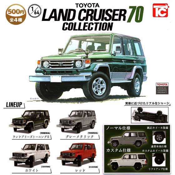 トイズキャビン　1/64 トヨタ ランドクルーザー70 コレクション　全4種フルセット　TOYOTA LAND CRUISER70　TC01956