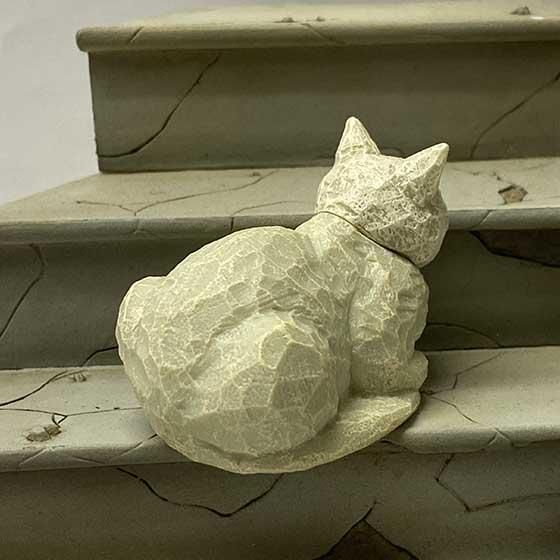 ☆b384、ソリッドブ ラス 背の高い立ち猫の彫刻 1980年