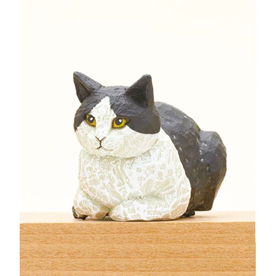 キタンクラブ ART IN THE POCKET はしもとみお 猫の彫刻 ハチワレ