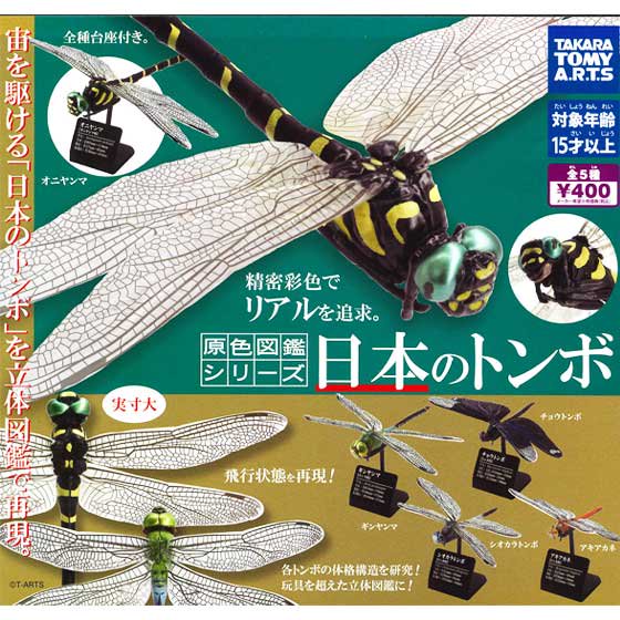 タカラトミーアーツ　原色図鑑シリーズ　日本のトンボ　全5種フルセット
