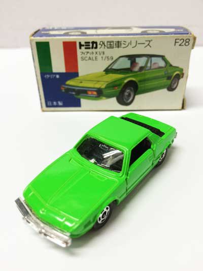 トミカ F28 フィアット X 1/9 FIAT X1/9 青箱 日本製 保管品 - ミニカー