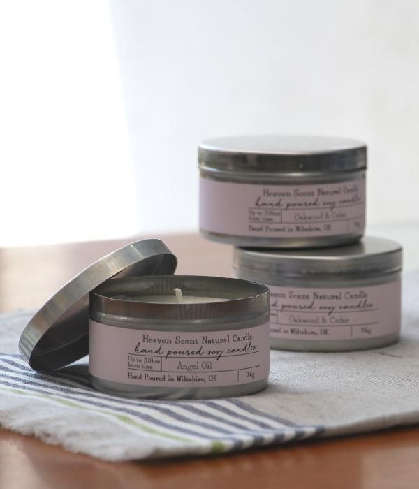 【HEAVEN SCENT INCENSE】 TRAVEL TIN CANDLE