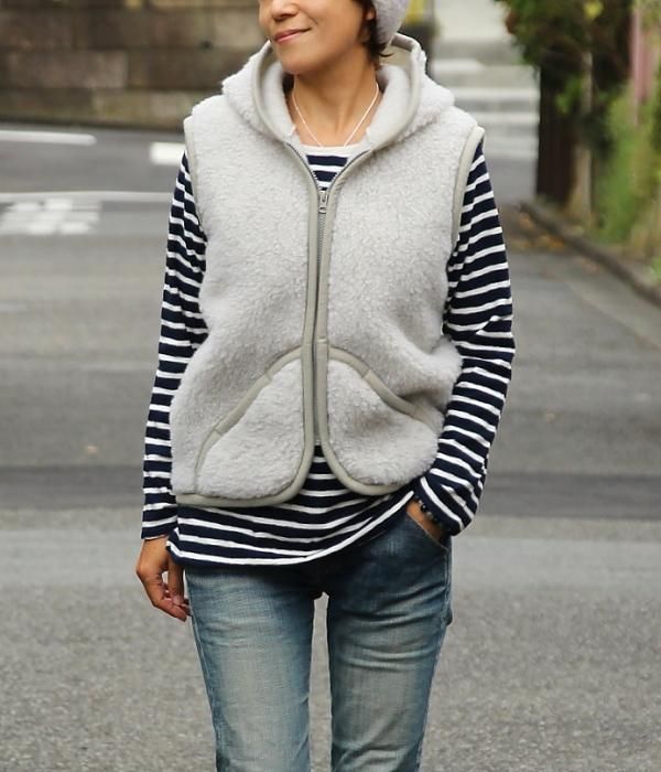 <img class='new_mark_img1' src='https://img.shop-pro.jp/img/new/icons5.gif' style='border:none;display:inline;margin:0px;padding:0px;width:auto;' />【COLDBREAKER】 WOOL HOODIE VEST