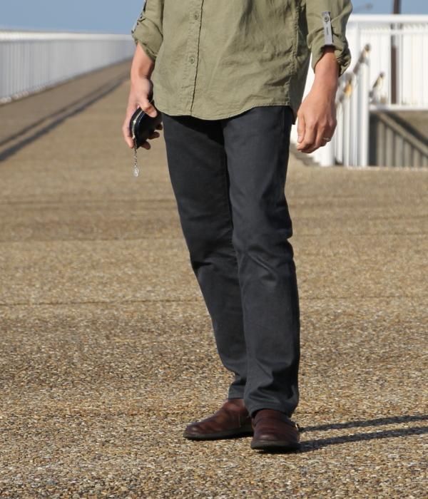 VINTAGE GRAY DENIM PEG SLIM JEANS