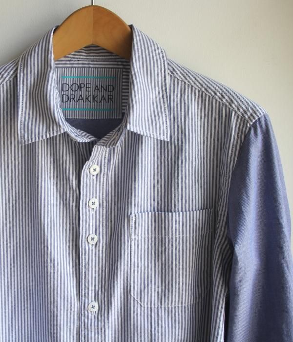 STRIPE × BLUE Oxford SHIRT