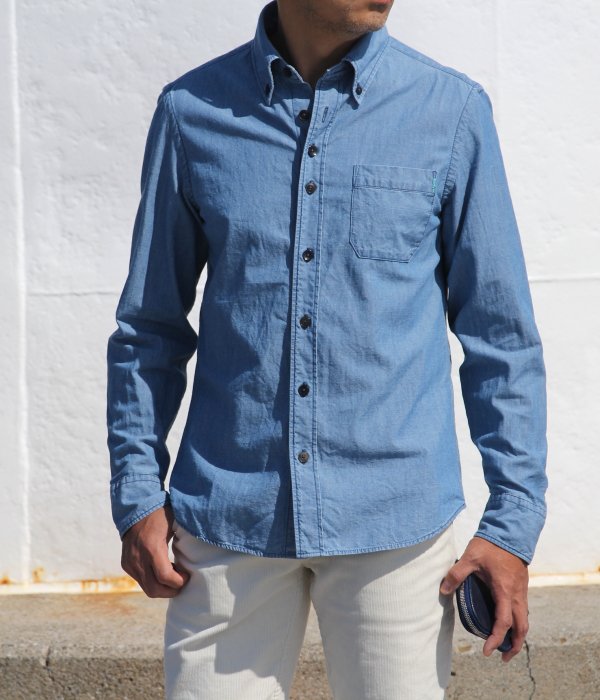 <img class='new_mark_img1' src='https://img.shop-pro.jp/img/new/icons5.gif' style='border:none;display:inline;margin:0px;padding:0px;width:auto;' />USED WASH CHAMBRAY SHIRT