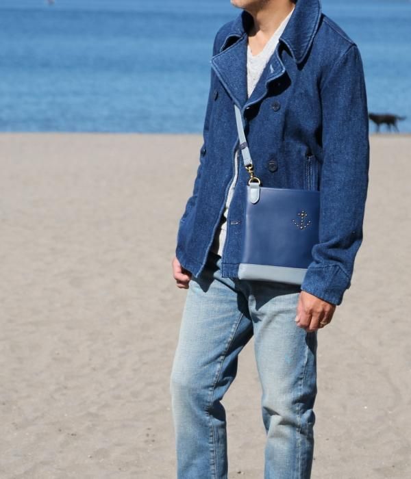 HIS-FACTORY + D&D】BEACH LEATHER SHOULDER BAG - DOPE&DRAKKAR HIS-FACTORY + D&D】BEACH LEATHER SHOULDER BAG - DOPE&DRAKKAR