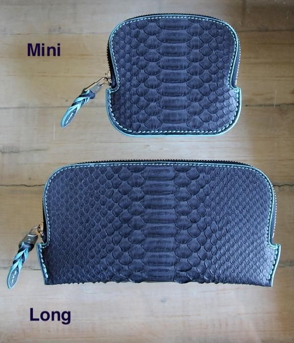 &DRAKKAR シェル型パイソン長財布 PYTHON SHELL WALLET LONG / Navy - DOPE&DRAKKAR OFFICIAL